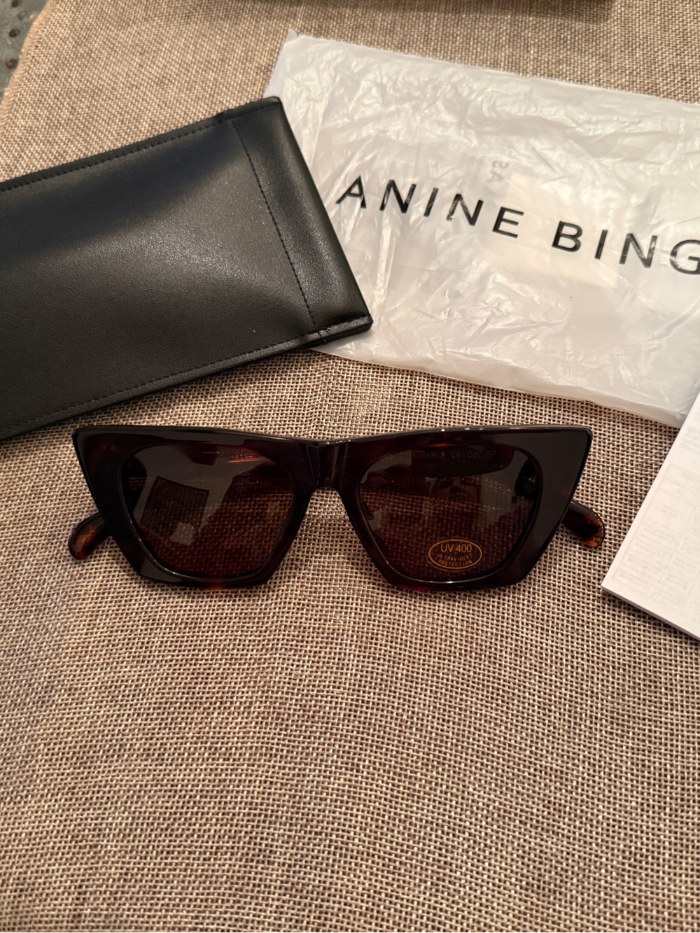 Anine Bing Pierre Sunglasses. Dark tortoise. New in original packaging.